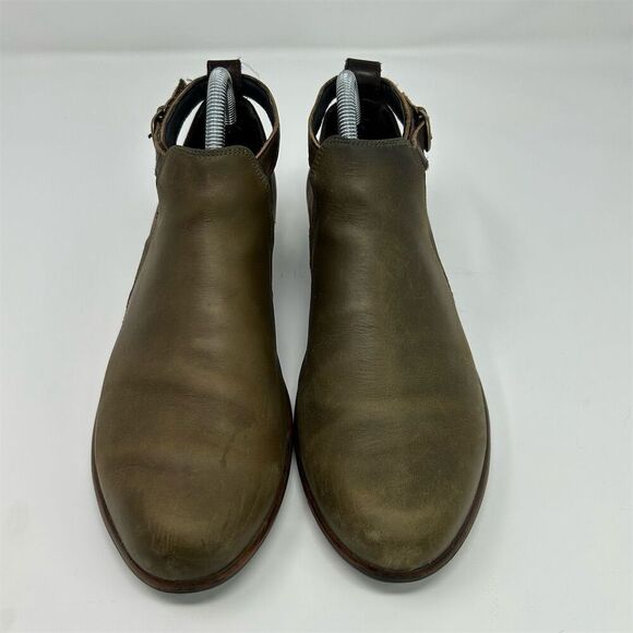 NAOT Kamsin Brown & Olive Green Leather Heeled Ankle Boots Size 41 Casual - Picture 5 of 14